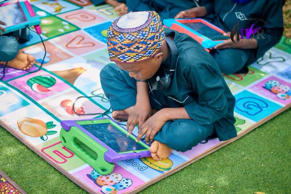Student using VR headset